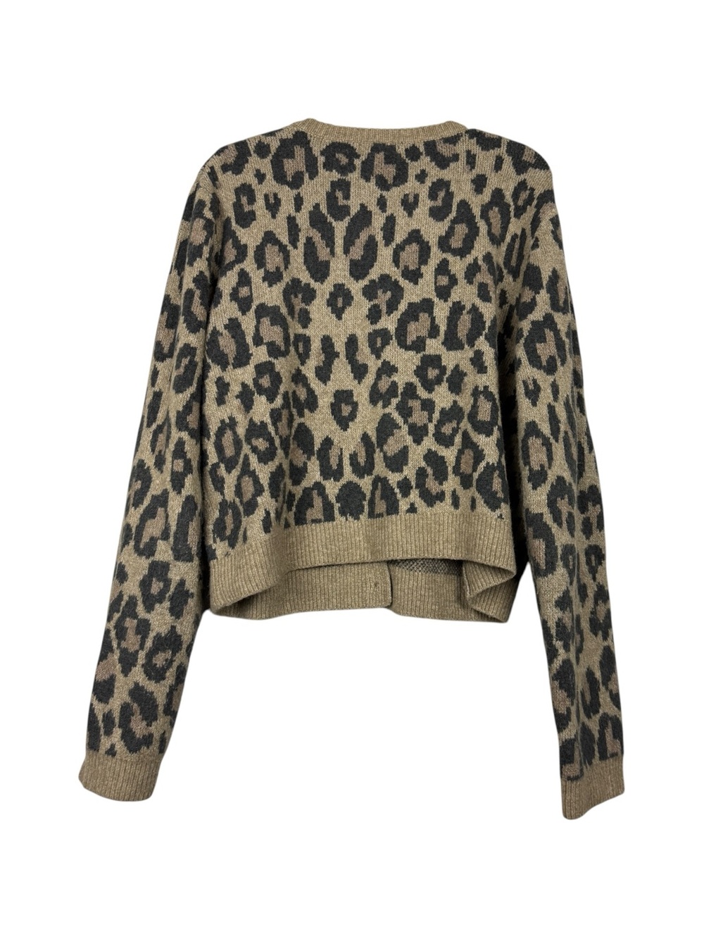 Evereve Z Supply 2025 Outlook Leopard Button Cardigan Sweater - Picture 3 of 5